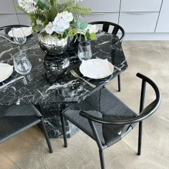 Best Nimara Shila spisebordsstol sort med flet i sort