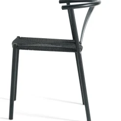 Best Nimara Shila spisebordsstol sort med flet i sort