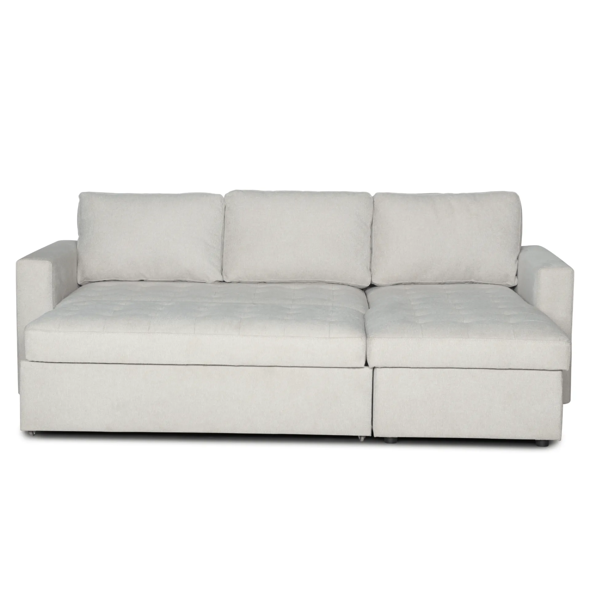 Discount Nimara Sinus beige sovesofa med vendbar chaiselong og opbevaring