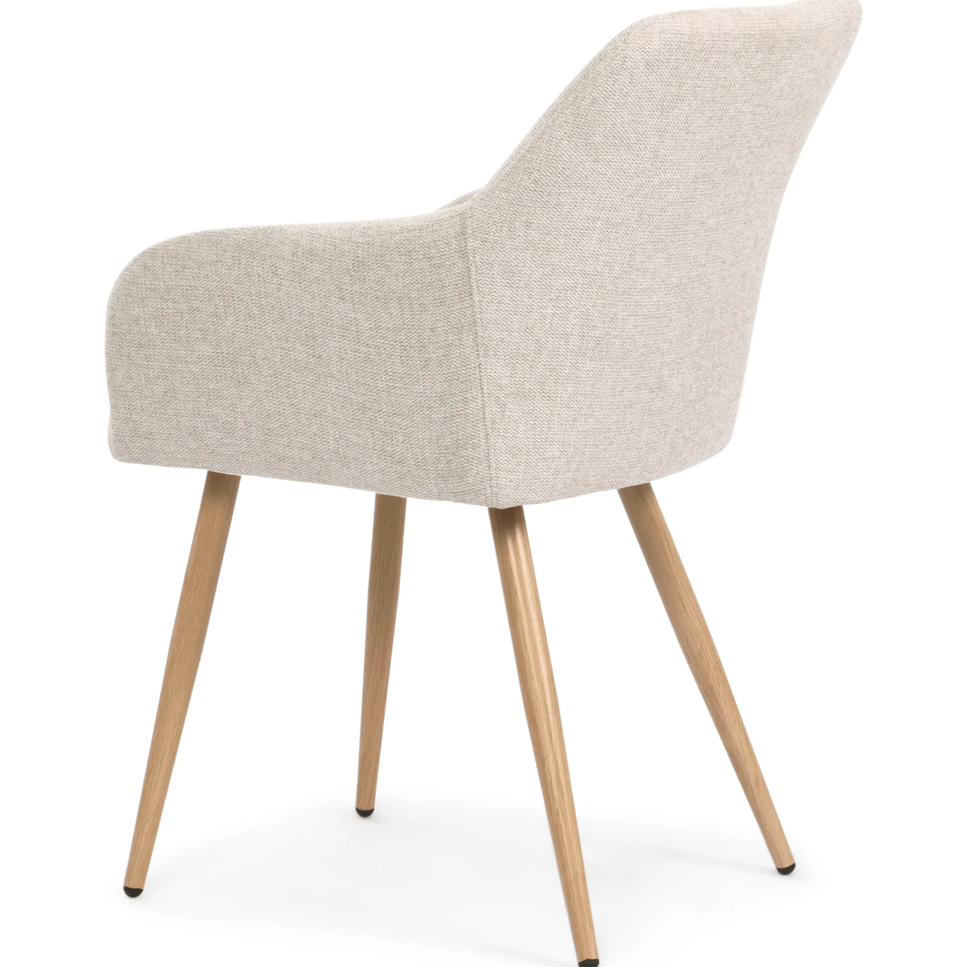 Sale Nimara Spisebordssæt - Lewis lamel spisebord Ø120 cm med udtræk i egefiner + 6 x Jenna spisebordsstole i beige