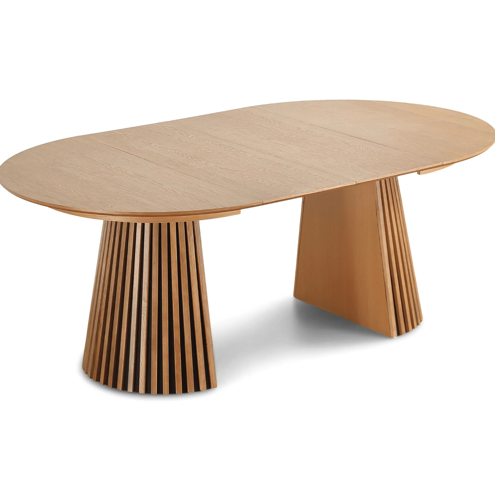 Sale Nimara Spisebordssæt - Lewis lamel spisebord Ø120 cm med udtræk i egefiner + 6 x Jenna spisebordsstole i beige