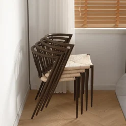 Sale Nimara Spisebordssæt - Madelina sildebensbord 200 cm i røget egefiner + 6 x Bella spisebordsstole i røget egelook med fletsæde