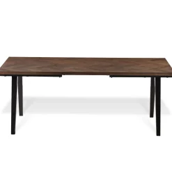 Sale Nimara Spisebordssæt - Madelina sildebensbord 200 cm i røget egefiner + 6 x Bella spisebordsstole i røget egelook med fletsæde