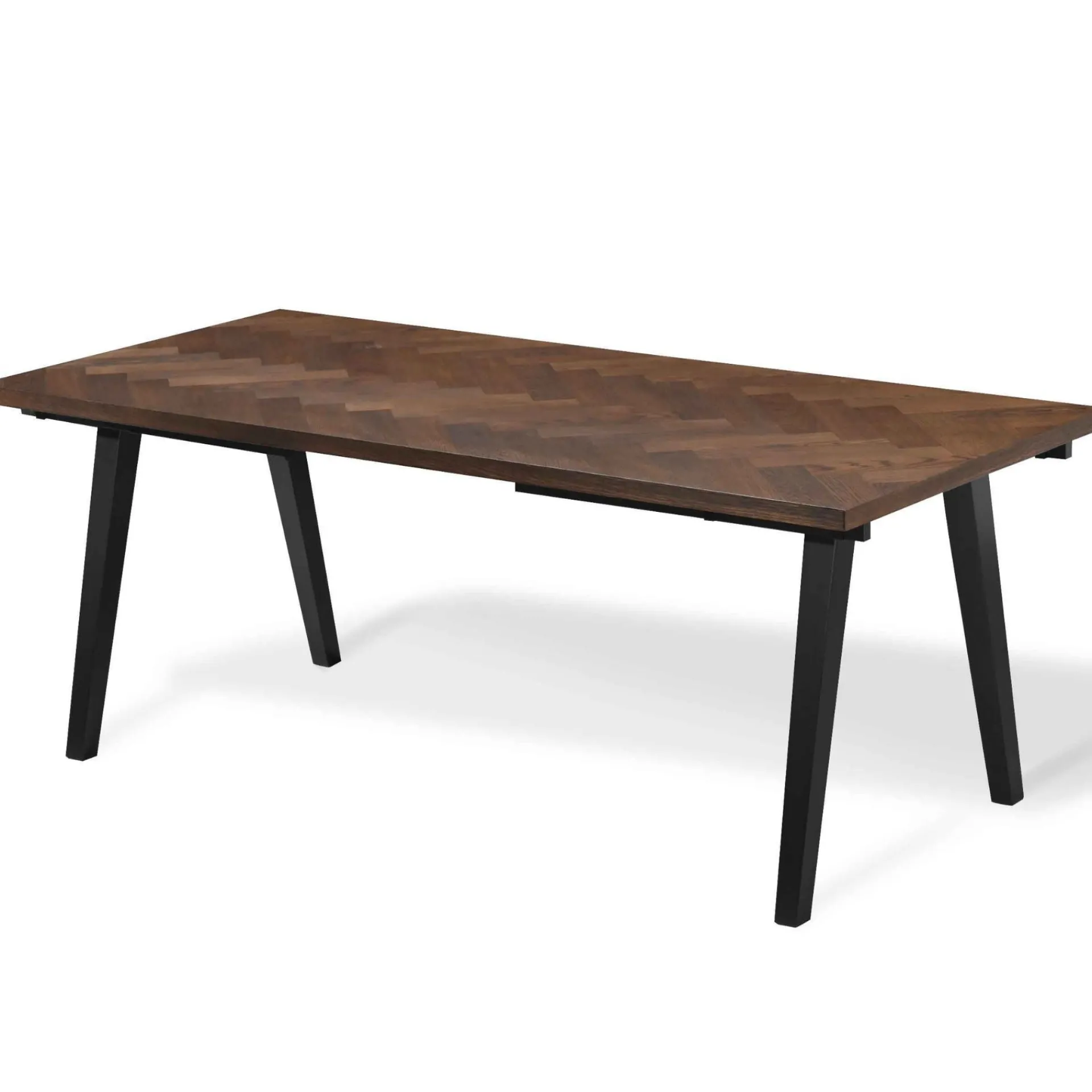 Outlet Nimara Spisebordssæt - Madelina sildebensbord 200 cm i røget egefiner + 4 x Jocelyn spisebordsstole i røget eg