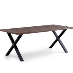 Outlet Nimara Spisebordssæt - Susan plankebord i røget eg 200 cm + 4 x Samantha spisebordsstol i røget eg