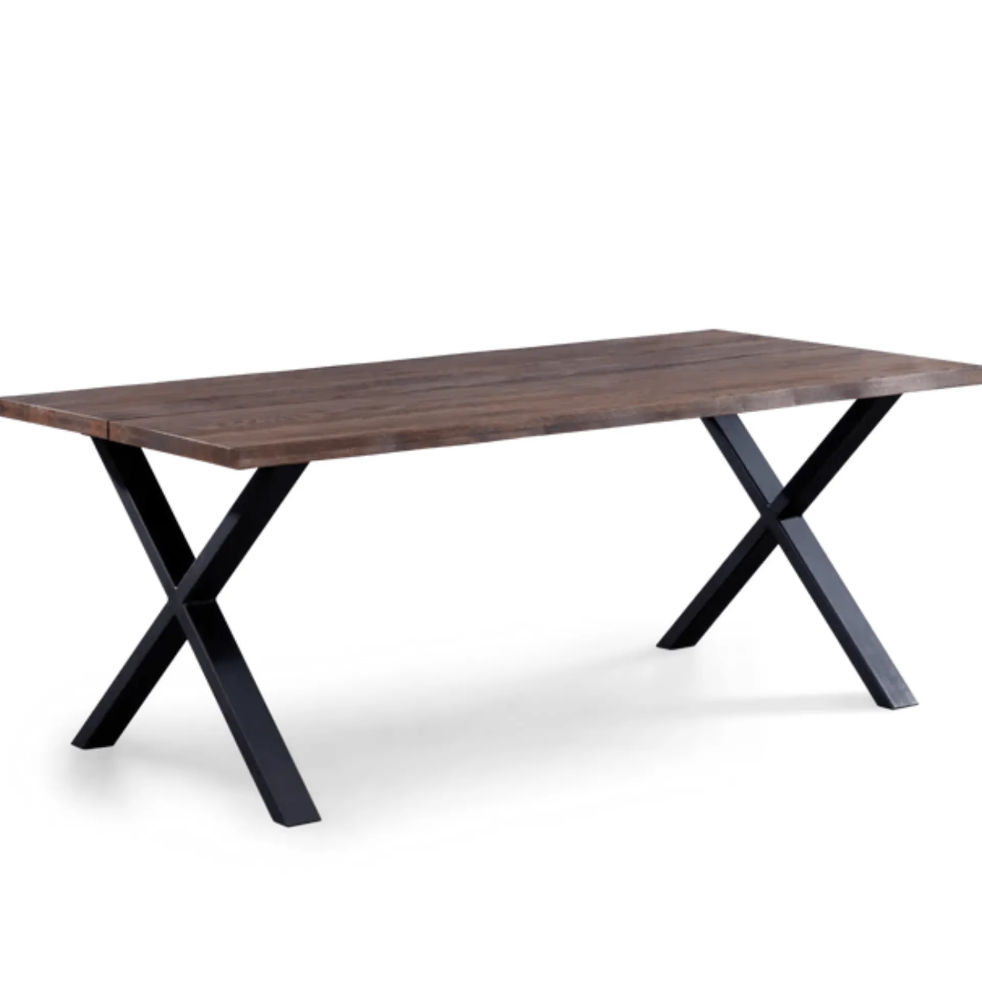 Outlet Nimara Spisebordssæt - Susan plankebord i røget eg 200 cm + 4 x Samantha spisebordsstol i røget eg