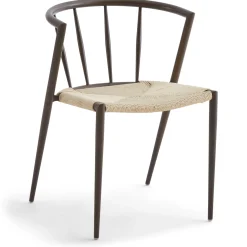 Hot Nimara Spisebordssæt - Susan plankebord i røget eg 200 cm + 6 x Bella spisebordsstol i røget egelook med fletsæde