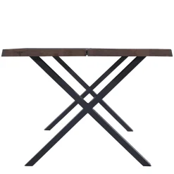 Discount Nimara Susan plankebord - 300x95 cm - i smoked eg med krydsben - (Forberedt til tillægsplader)