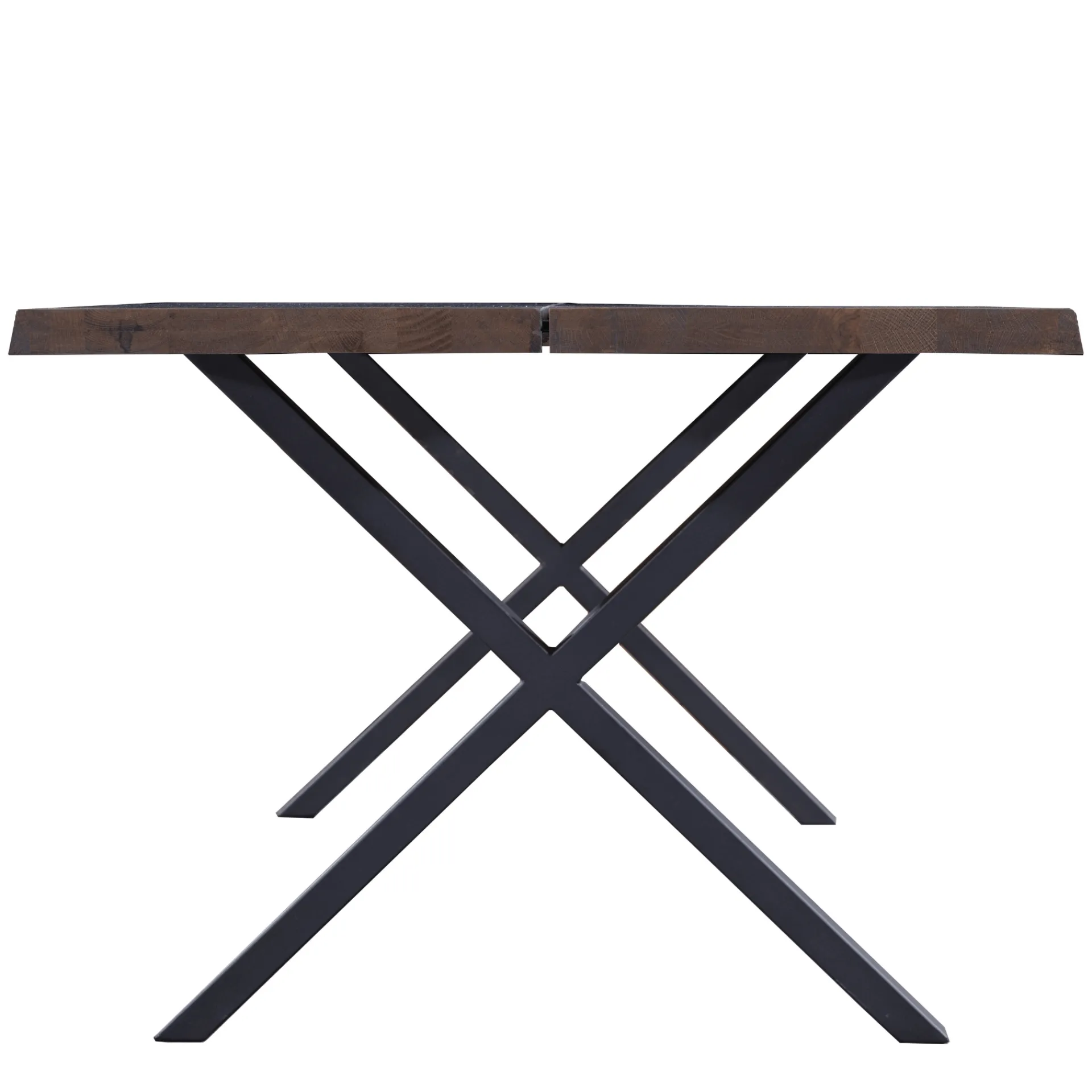 Discount Nimara Susan plankebord - 300x95 cm - i smoked eg med krydsben - (Forberedt til tillægsplader)