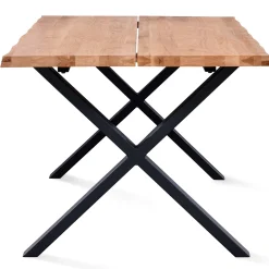 Hot Nimara Susan plankebord - 200x95 cm - naturligt olieret eg med krydsben (Forberedt til tillægsplader)