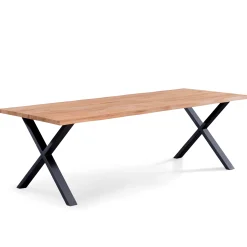 Nimara Susan plankebord - 240x95 cm - naturligt olieret eg med krydsben (Forberedt til tillægsplader)