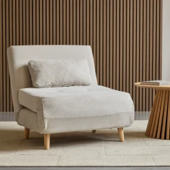 Outlet Nimara Thalia foldbar sovesofa beige tekstil