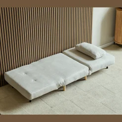 Outlet Nimara Thalia foldbar sovesofa beige tekstil