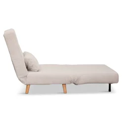 Outlet Nimara Thalia foldbar sovesofa beige tekstil