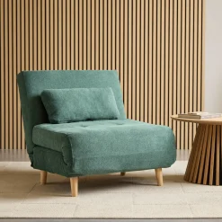 Best Nimara Thalia foldbar sovesofa i grøn tekstil