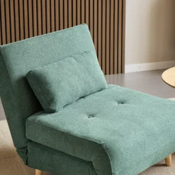 Best Nimara Thalia foldbar sovesofa i grøn tekstil