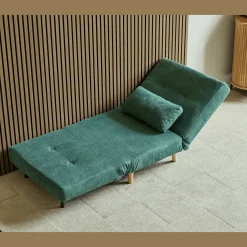 Best Nimara Thalia foldbar sovesofa i grøn tekstil