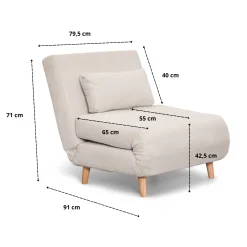 Best Nimara Thalia foldbar sovesofa i grøn tekstil