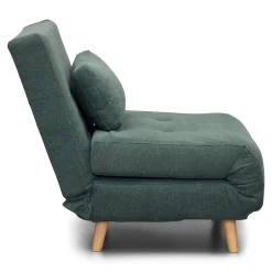 Best Nimara Thalia foldbar sovesofa i grøn tekstil