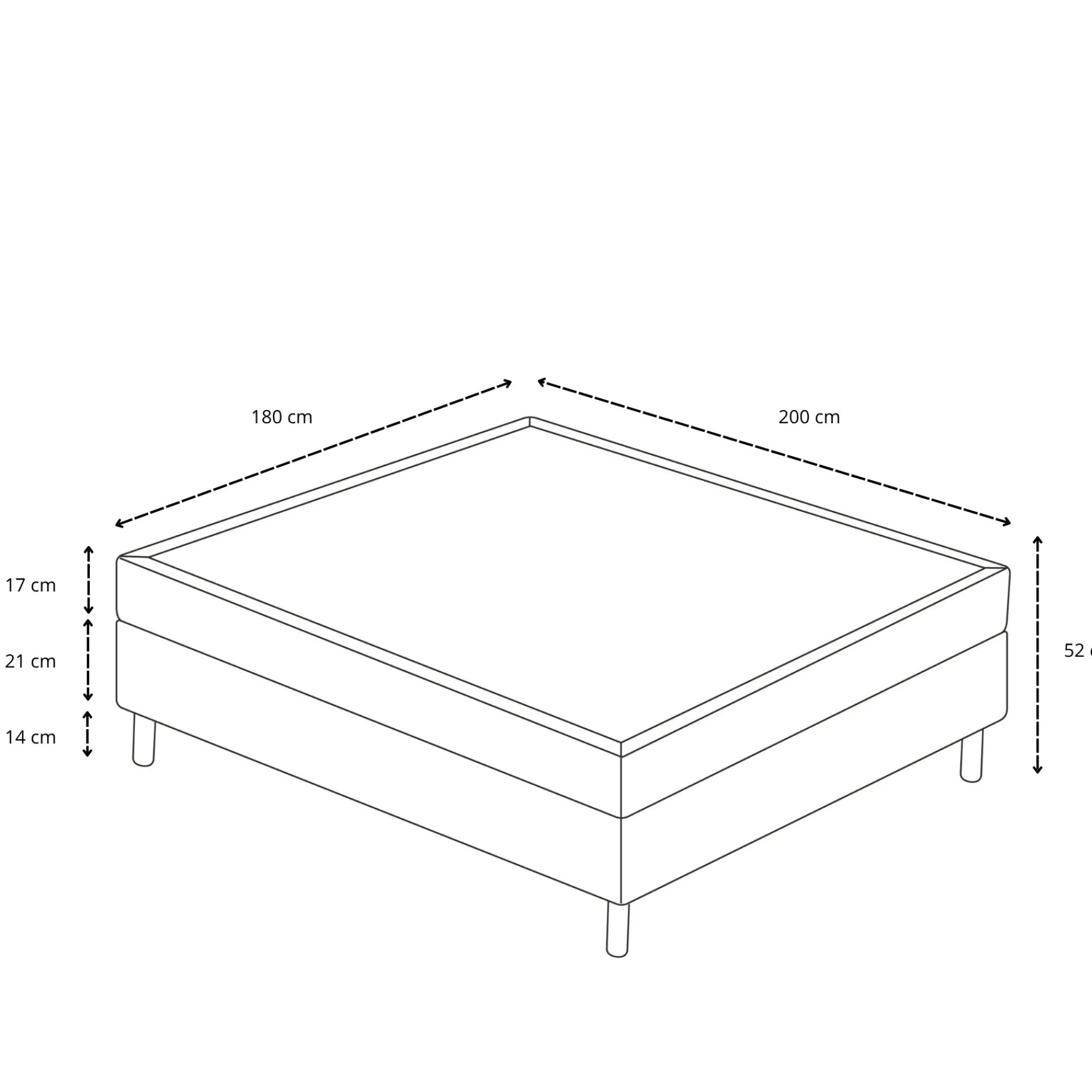 Online Nimara Theodor kontinentalseng i beige 180x200 cm inkl. chrome ben