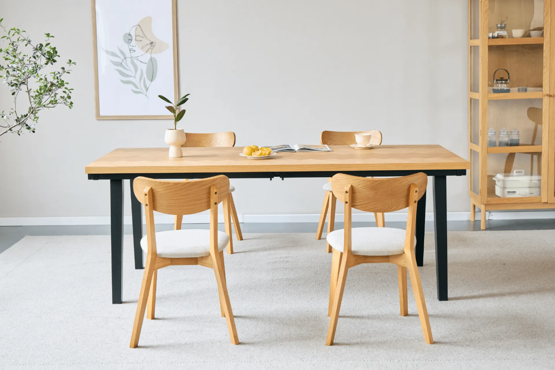 Clearance Nimara Valeria sildebensbord 200x90 cm lakeret egefiner