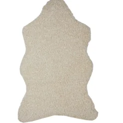 Clearance Nimara Villy - Korthåret imiteret lammeskind i hvid 60x90 cm