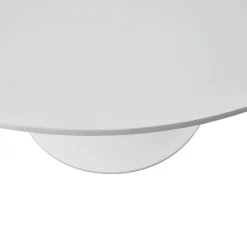 New Nimara Zander - Rundt hvidt spisebord med trompetfod - Ø90 cm